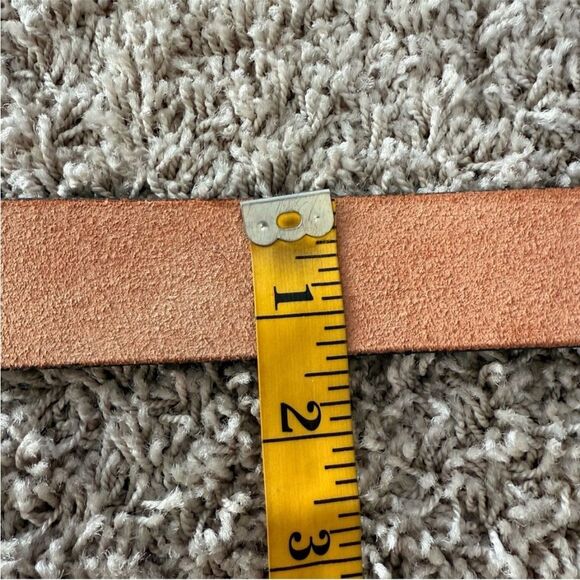 Free People Rowan Metallic Green Leather Boho Double Buckle Belt Size XS/SM NWT - Picture 10 of 11